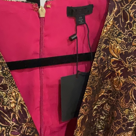 NBD Danjelica Mini Dress in Gold and Magenta, Size: XS - Picture 8 of 12